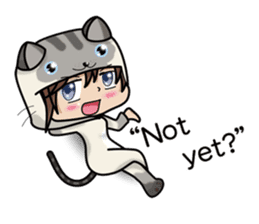 Because, I heard that he likes a cat.(e) sticker #3147566