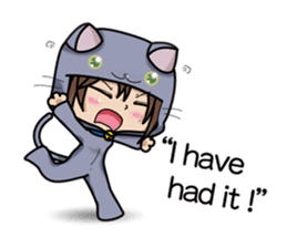 Because, I heard that he likes a cat.(e) sticker #3147567