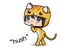 Because, I heard that he likes a cat.(e) sticker #3147571