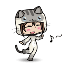 Because, I heard that he likes a cat.(e) sticker #3147574