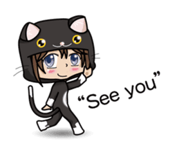 Because, I heard that he likes a cat.(e) sticker #3147577