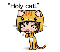 Because, I heard that he likes a cat.(e) sticker #3147578