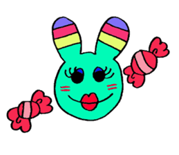 Cute Colorful Rabbit sticker #3147984