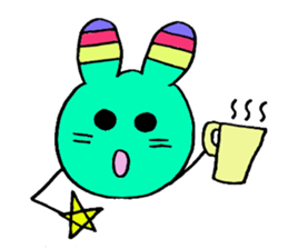Cute Colorful Rabbit sticker #3147986