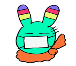 Cute Colorful Rabbit sticker #3147987
