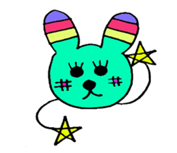 Cute Colorful Rabbit sticker #3147989