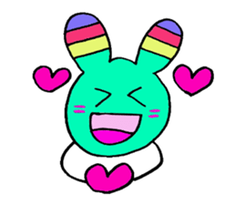 Cute Colorful Rabbit sticker #3147994