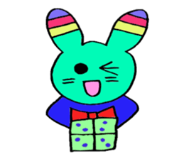 Cute Colorful Rabbit sticker #3148000