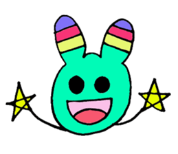 Cute Colorful Rabbit sticker #3148002