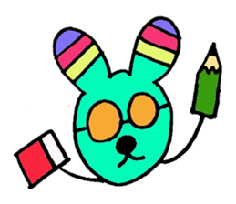 Cute Colorful Rabbit sticker #3148004