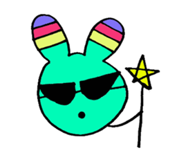 Cute Colorful Rabbit sticker #3148005
