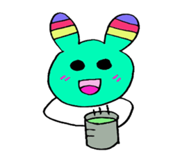 Cute Colorful Rabbit sticker #3148006
