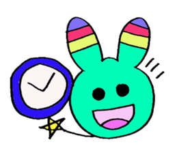 Cute Colorful Rabbit sticker #3148007