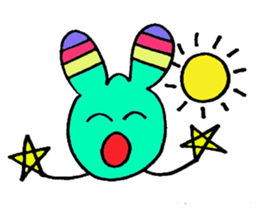 Cute Colorful Rabbit sticker #3148008