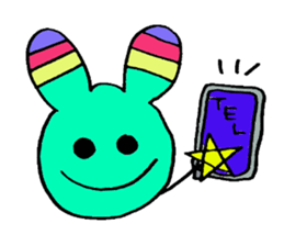 Cute Colorful Rabbit sticker #3148009