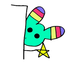 Cute Colorful Rabbit sticker #3148011
