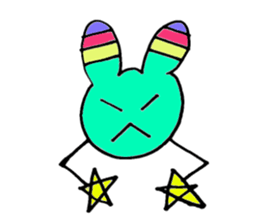 Cute Colorful Rabbit sticker #3148012