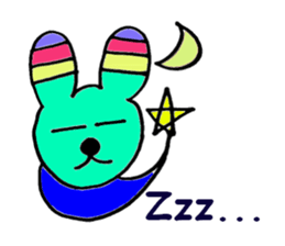 Cute Colorful Rabbit sticker #3148013