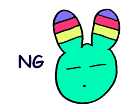 Cute Colorful Rabbit sticker #3148016