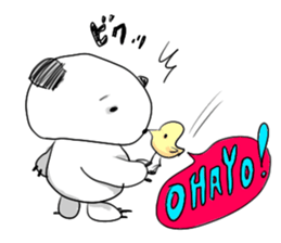 Naked face panda. sticker #3148101