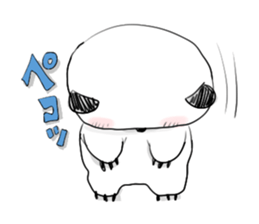 Naked face panda. sticker #3148107