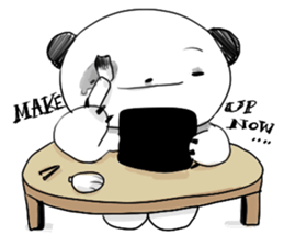 Naked face panda. sticker #3148118