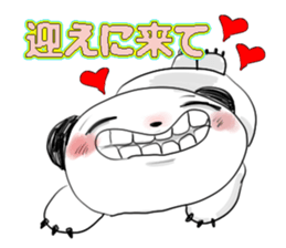 Naked face panda. sticker #3148121