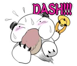 Naked face panda. sticker #3148127