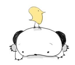 Naked face panda. sticker #3148138