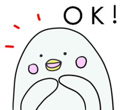 White dolphin Kyupi Chat version sticker #3148303