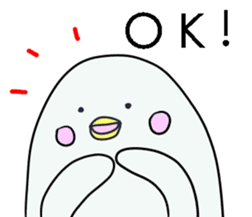 White dolphin Kyupi Chat version sticker #3148303