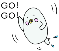 White dolphin Kyupi Chat version sticker #3148318