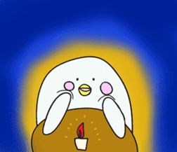 White dolphin Kyupi Chat version sticker #3148338