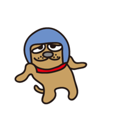 Helmet dogs sticker #3149375