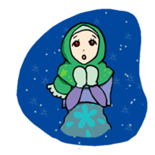 Floral girls sticker #3151157