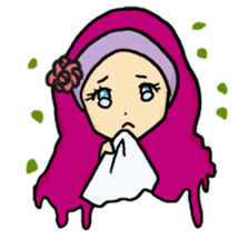 Floral girls sticker #3151173