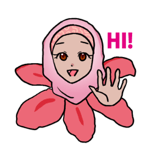 Floral girls sticker #3151181