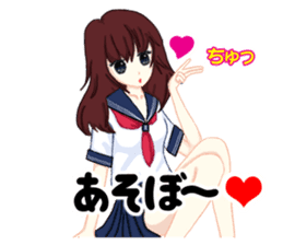 Daily life of the girl who is in love. 2 sticker #3151756