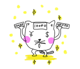 Pleasant life of a pretty cat! sticker #3152500