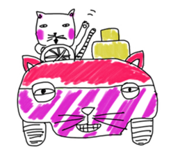 Pleasant life of a pretty cat! sticker #3152519