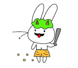 Everyday girls and rabbit 2 sticker #3152891