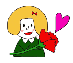 Everyday girls and rabbit 2 sticker #3152897