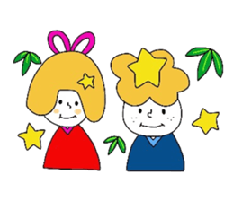 Everyday girls and rabbit 2 sticker #3152900