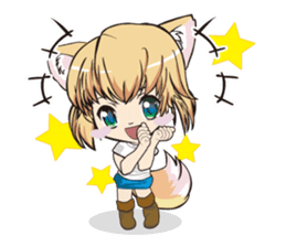 a fox "Konchan"Ver.2(No Word Ver) sticker #3155211
