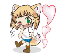 a fox "Konchan"Ver.2(No Word Ver) sticker #3155212
