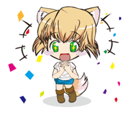a fox "Konchan"Ver.2(No Word Ver) sticker #3155214