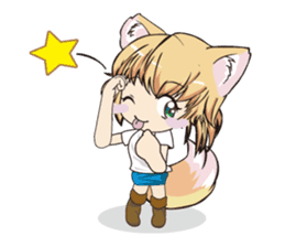a fox "Konchan"Ver.2(No Word Ver) sticker #3155215