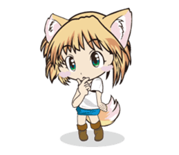 a fox "Konchan"Ver.2(No Word Ver) sticker #3155223