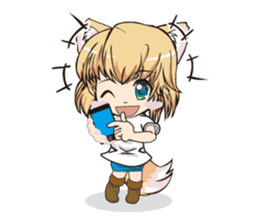 a fox "Konchan"Ver.2(No Word Ver) sticker #3155234