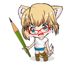a fox "Konchan"Ver.2(No Word Ver) sticker #3155235